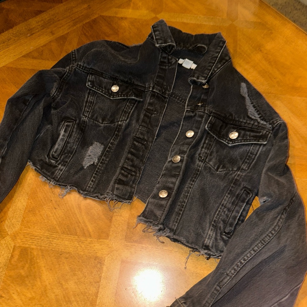 Forever 21 Charcoal Denim Jacket